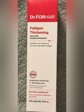 Dr.FORHAIR Folligen Thickening Sea Salt Scalp Exfoliator Detox Scrub Shampoo NIB